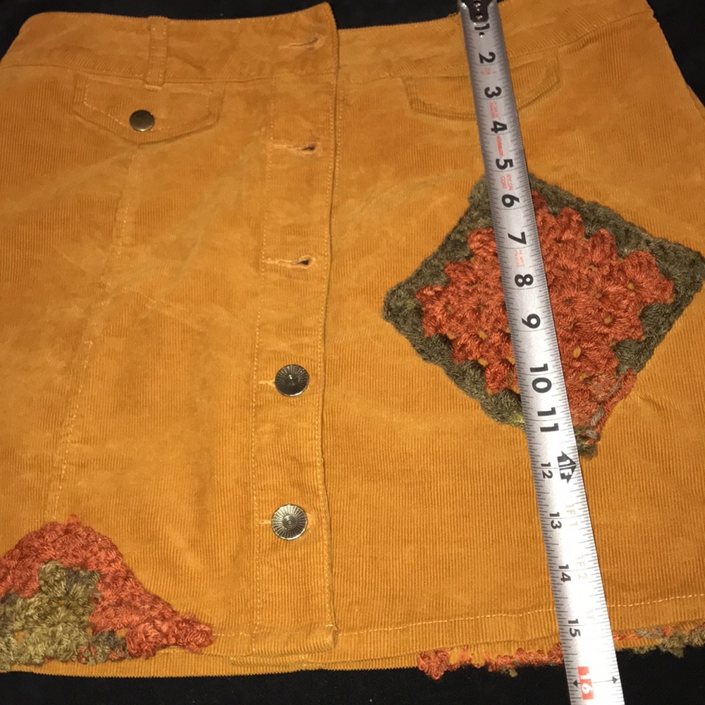 Women’s UPCYCLED HAND CRAFTED & CROCHETED GRANNY SQUARES Sz L Stylish Skirt - Picture 12 of 15
